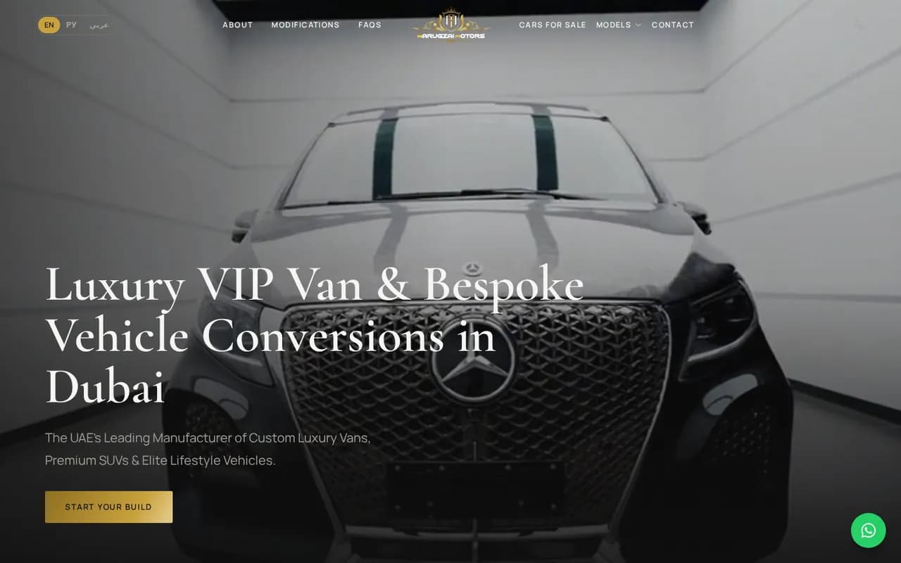 Barugzai Motors website homepage