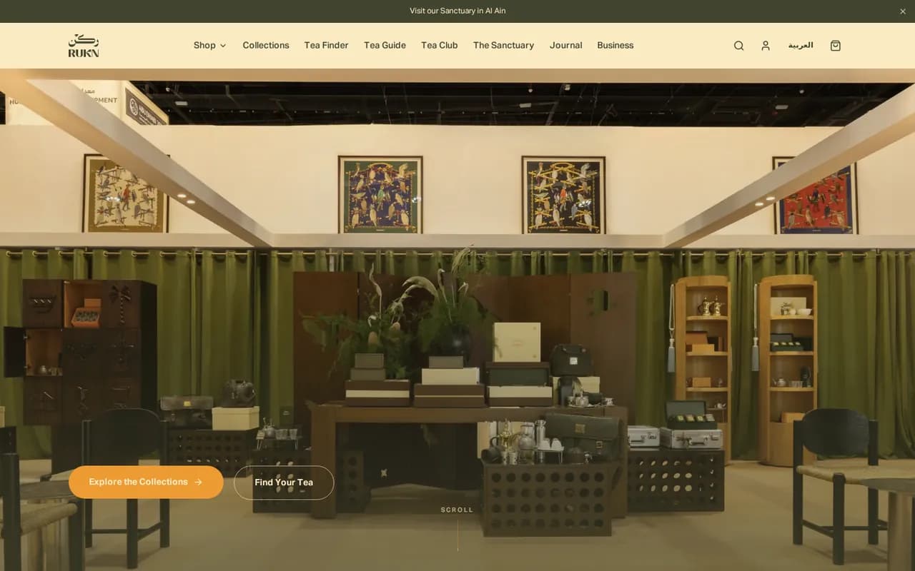House of RUKN website homepage on a desktop screen