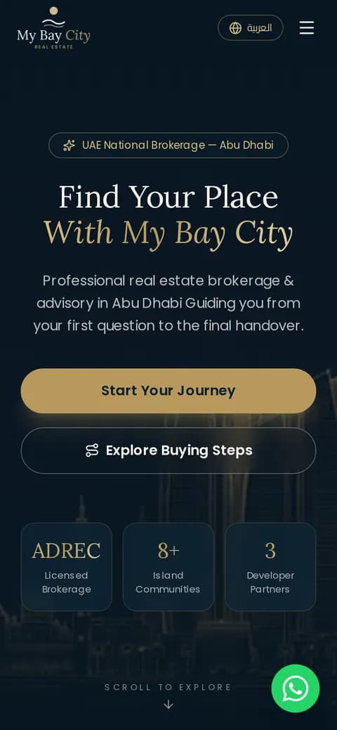 My Bay City Real Estate website on a phone
