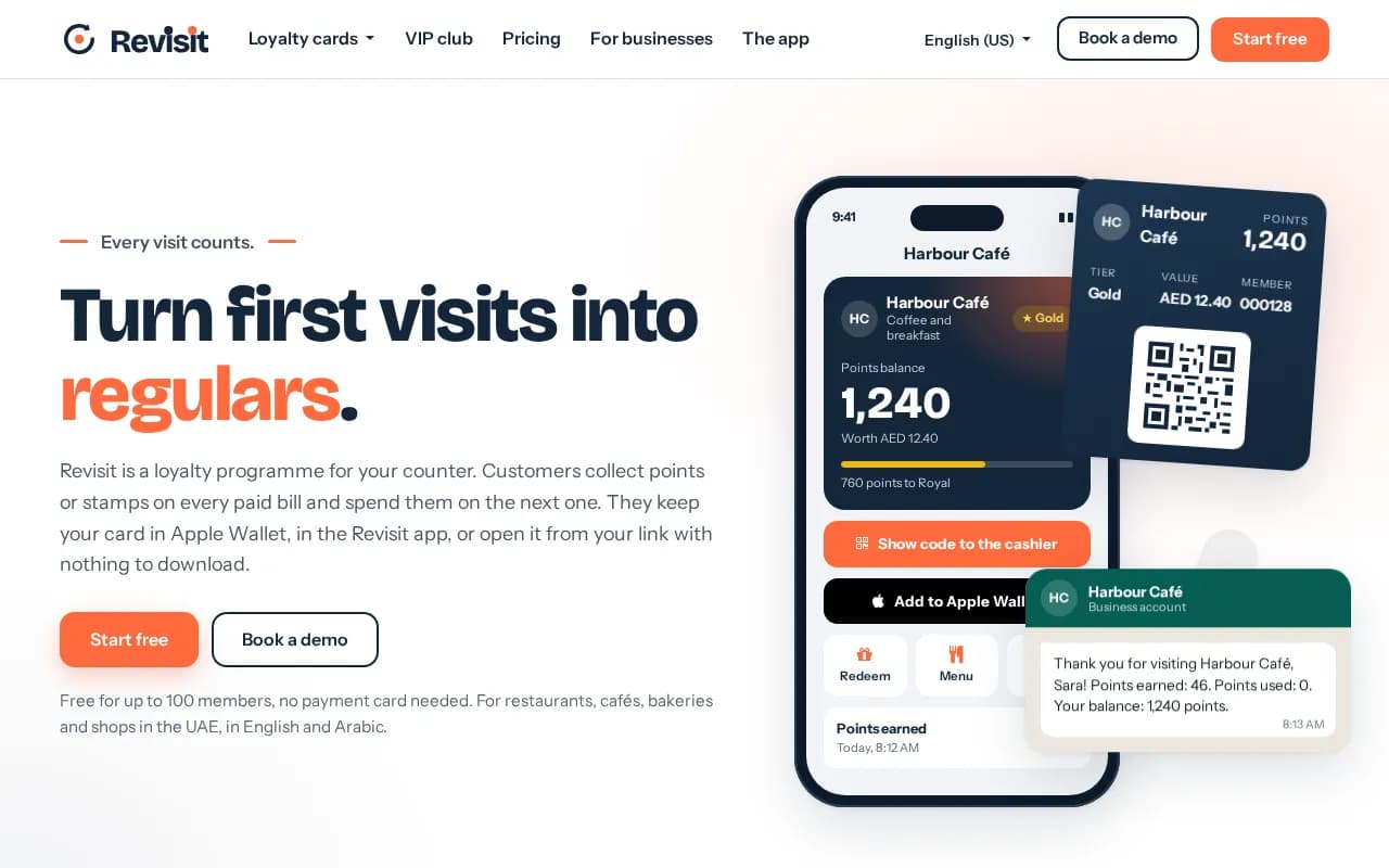 Revisit website homepage on a desktop screen