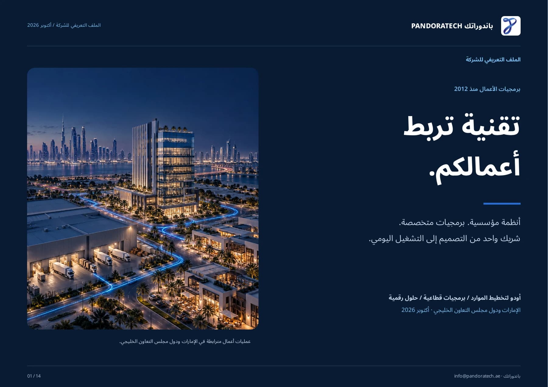 غلاف الملف التعريفي لشركة باندوراتك، أكتوبر 2026